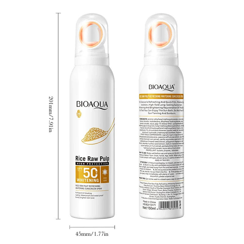 BIO Rice Puree Whitening and Sunscreen Spray SPF50+