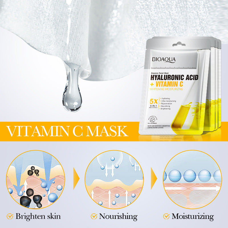 BIOAOUA Hyaluronic acid vtamin e moisturising hydrating facial mask 25g