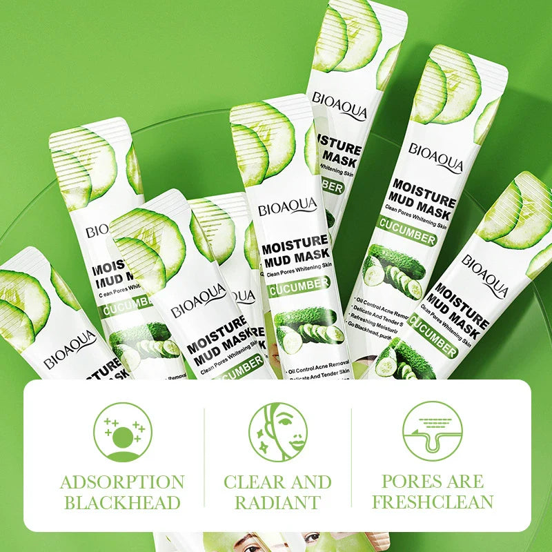 BIOAOUA Cucumber Moisturizing Mud Mask Unpackaged Smooth and rejuvenating Skin Cleansing Mud Mask