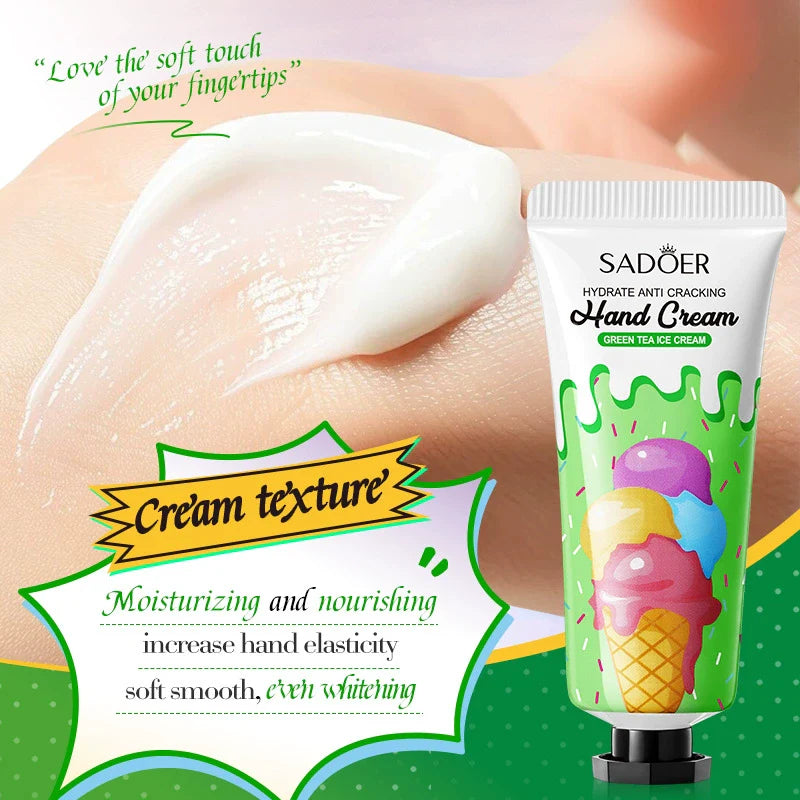 SADOER's green tea ice cream hydrating Hand Cream for autumn and winter