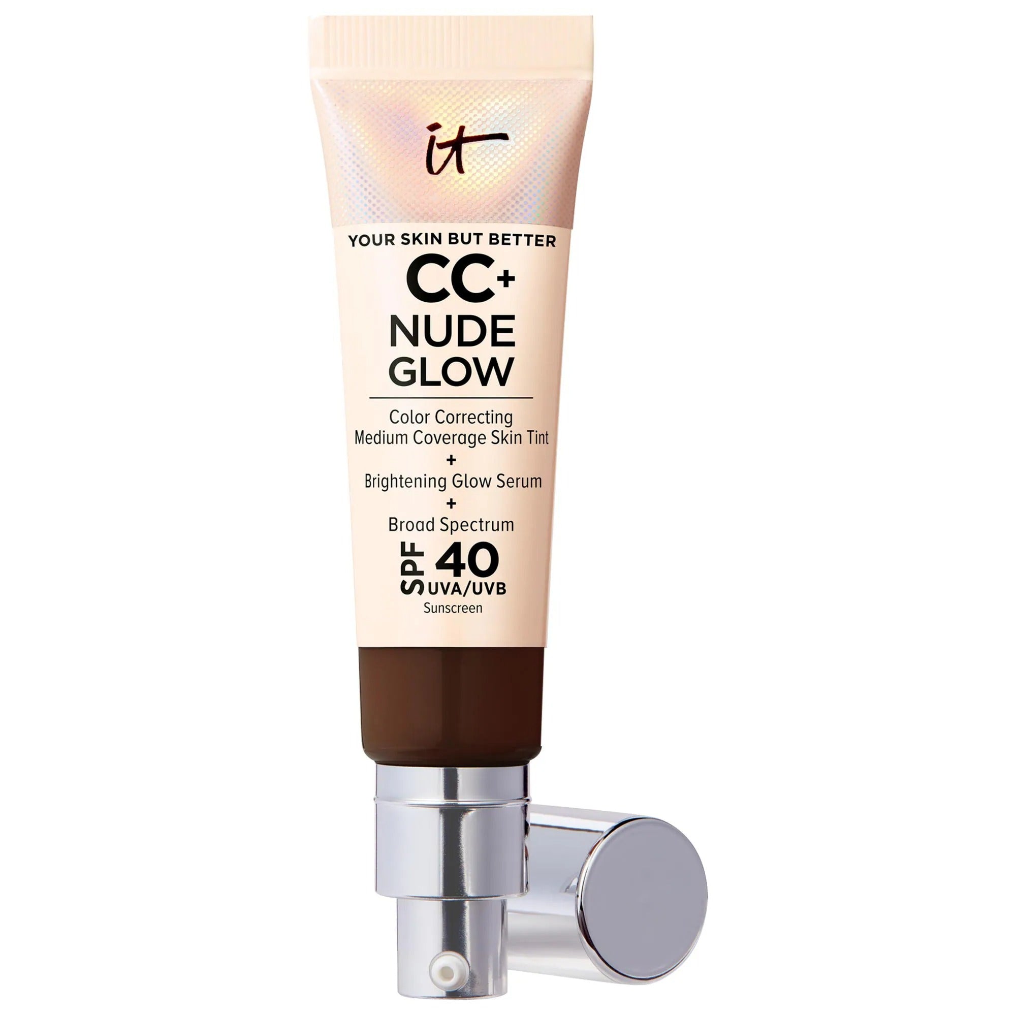 CC+ Nude Glow Lightweight Foundation + Glow Serum with SPF 40 and Niacinamide