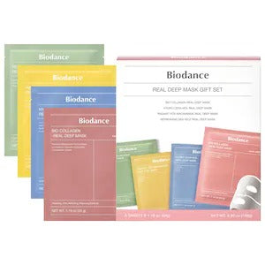 Biodance - Real Deep Mask Gift Set - 4 Masks for Pore Care, Hydration, Calming and Dark Spot Treatment